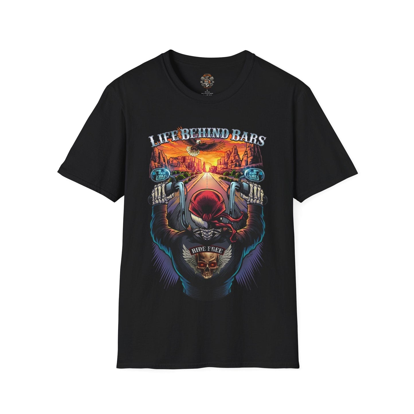Life Behind Bars Sunset Motorcycle T-shirt