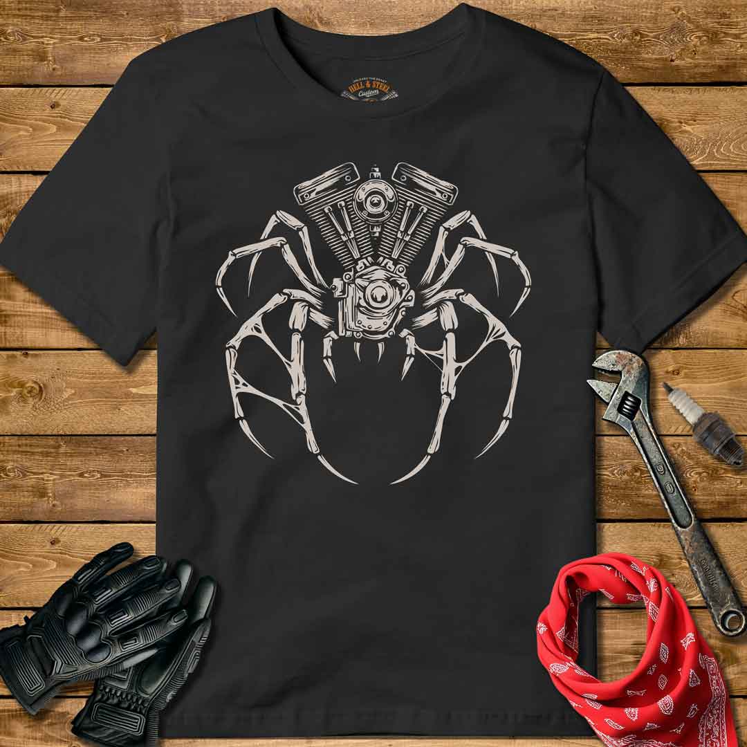 V-Twin Spider Motorcycle T-shirt