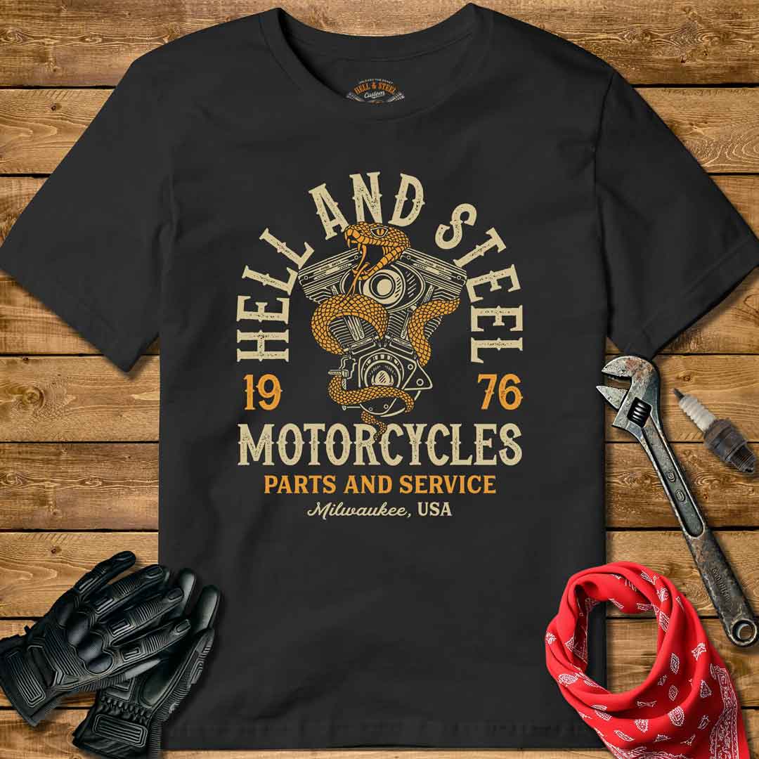 Snake Motorcycle Engine T-shirt