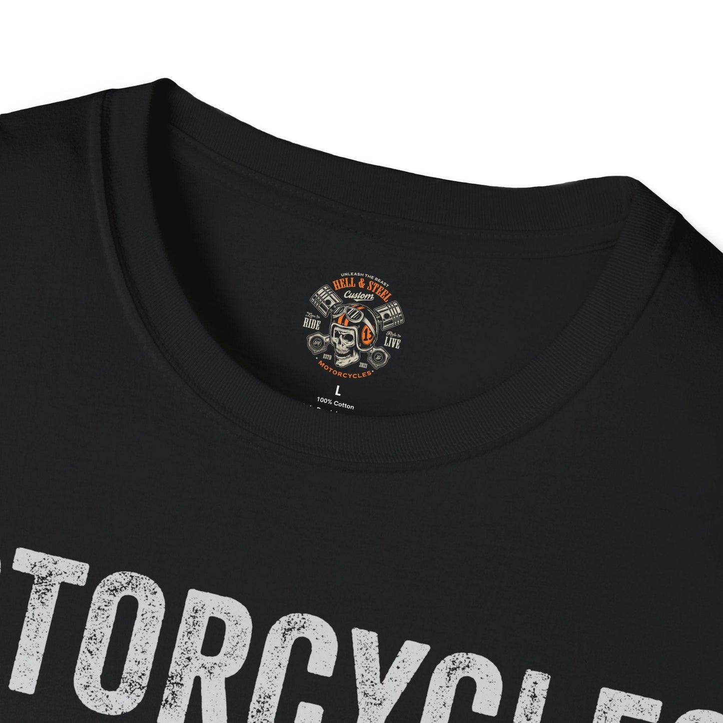 Motorcycles Are My Therapy Distressed Effect T-shirt