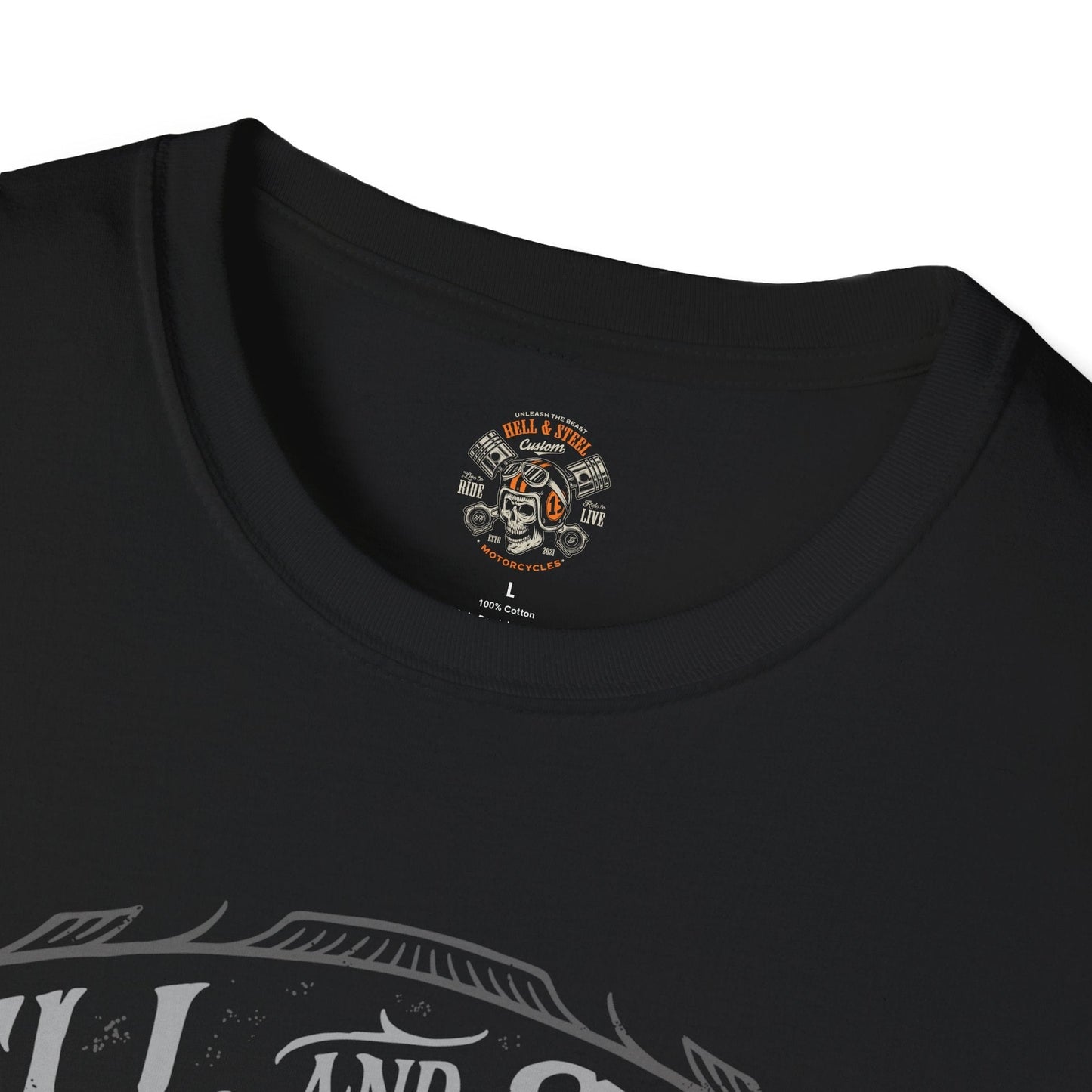 Hell And Steel Iron Works Motorcycle T-shirt