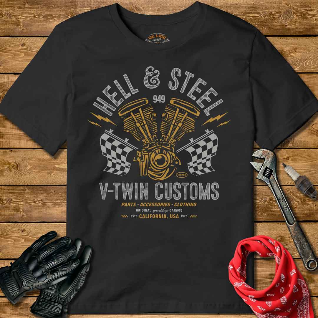 V-Twin Customs Motorcycle T-shirt