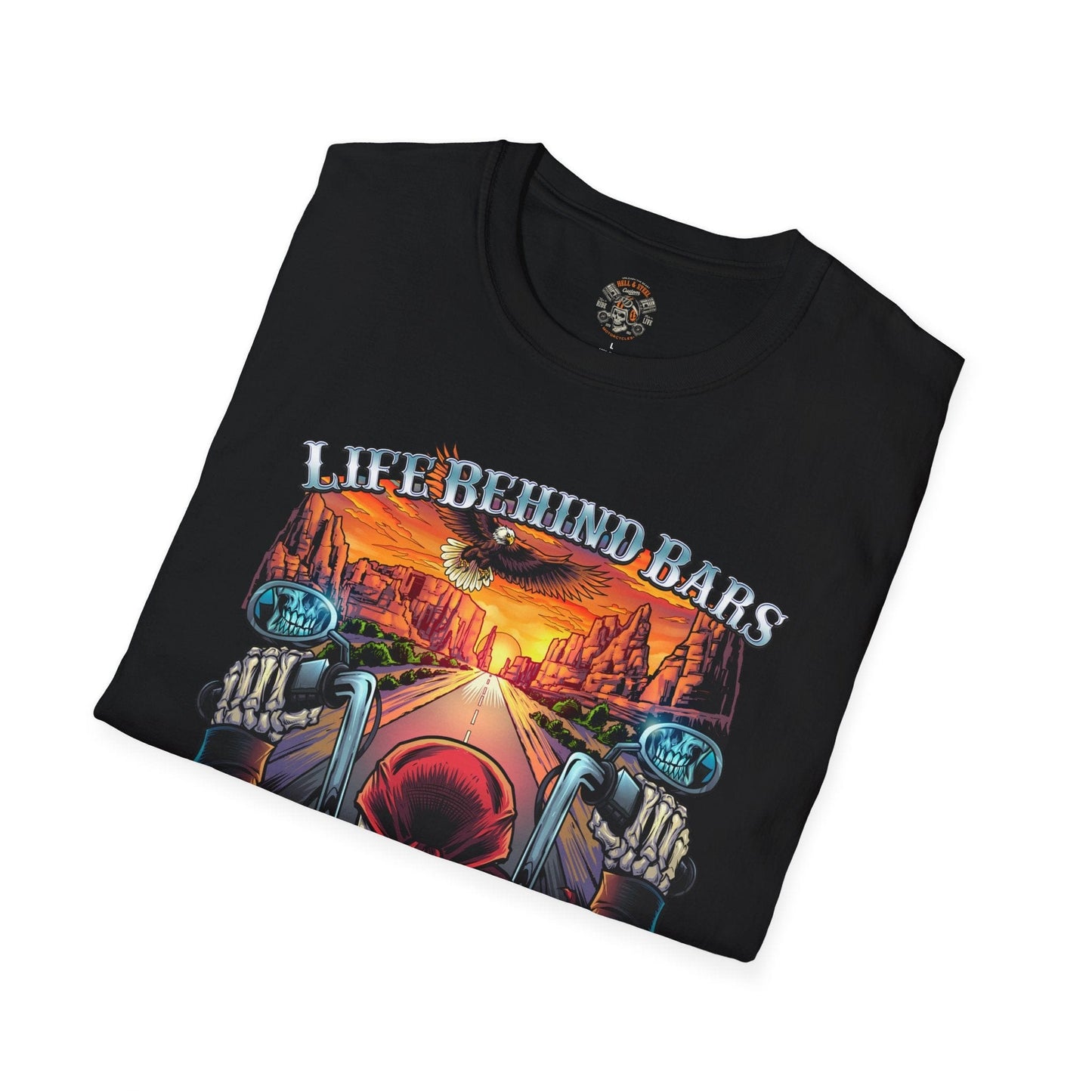 Life Behind Bars Sunset Motorcycle T-shirt