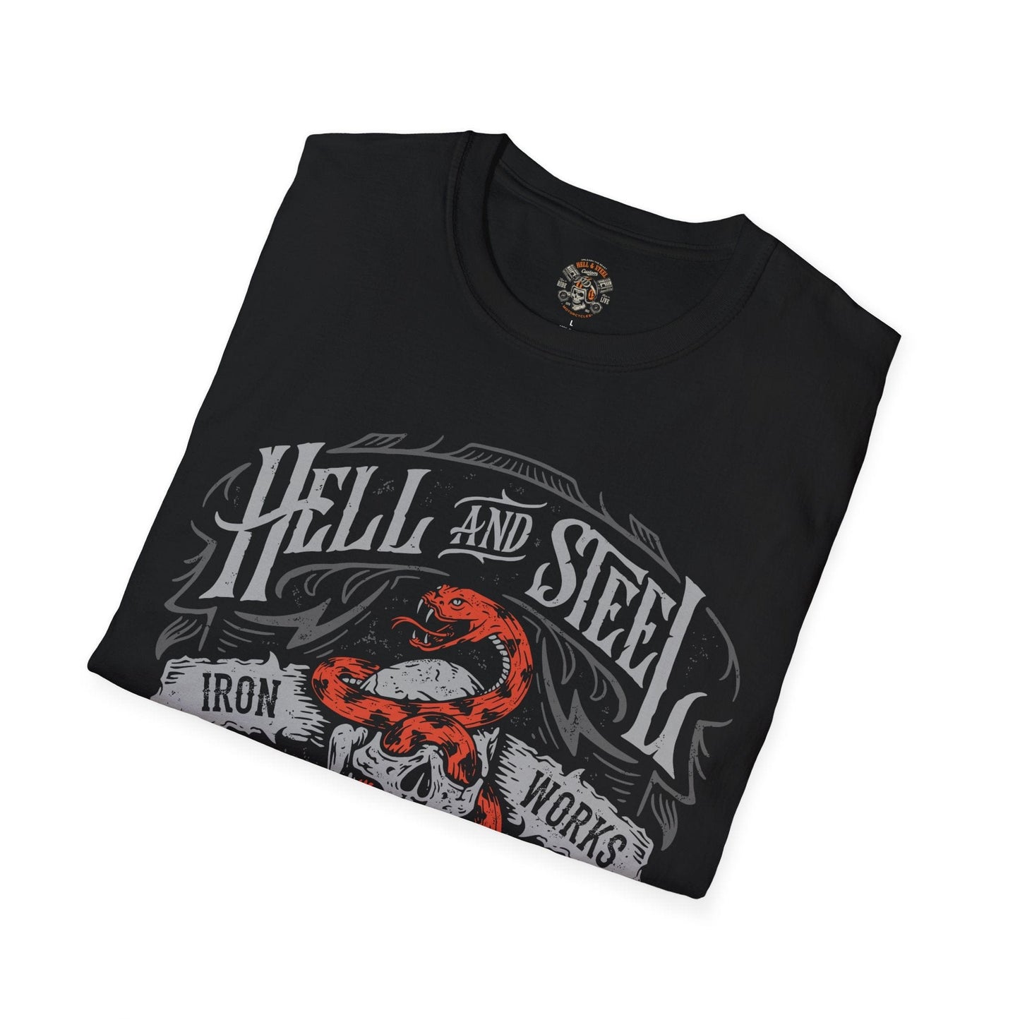 Hell And Steel Iron Works Motorcycle T-shirt