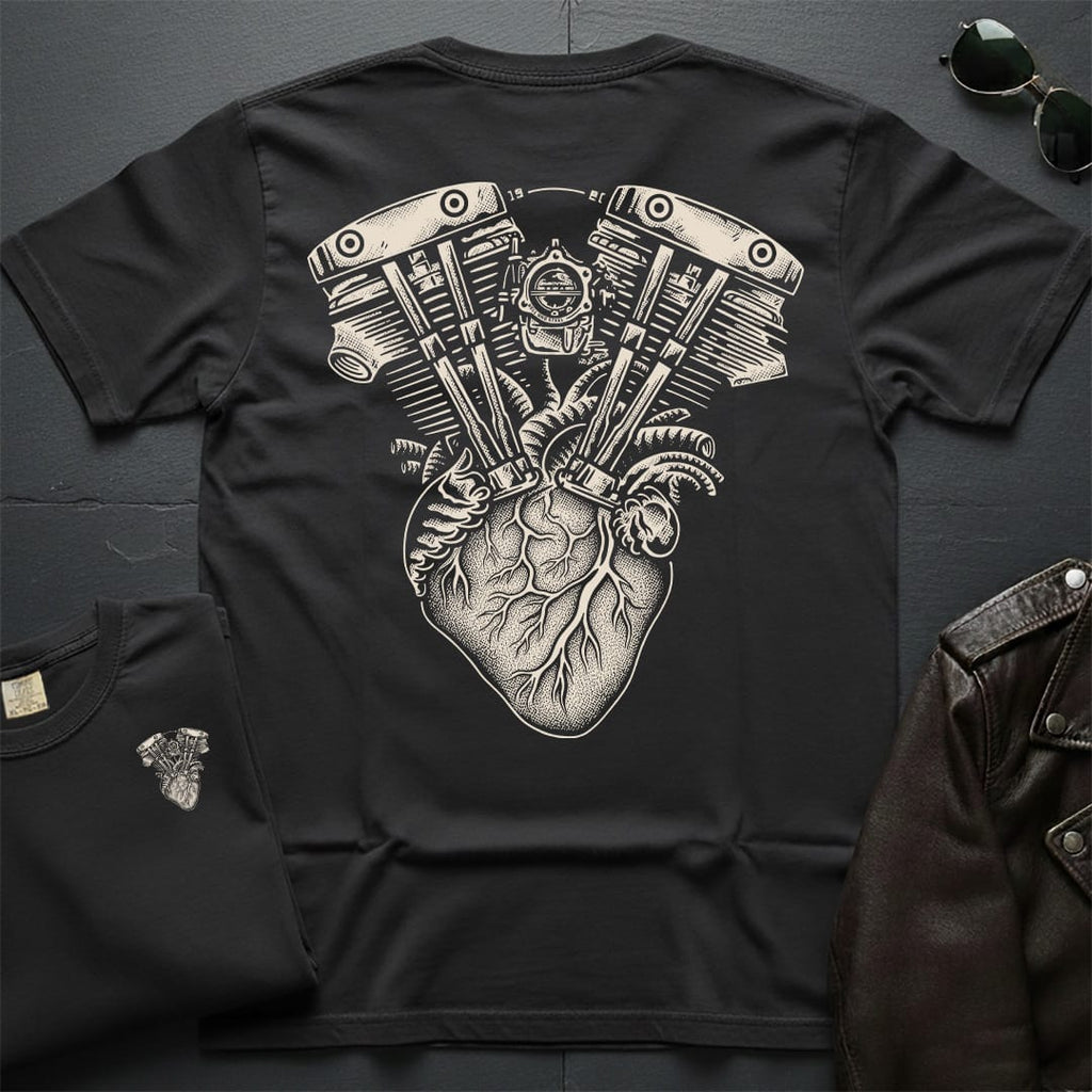 Kickstart My Heart Shovelhead 2-Sided T-Shirt