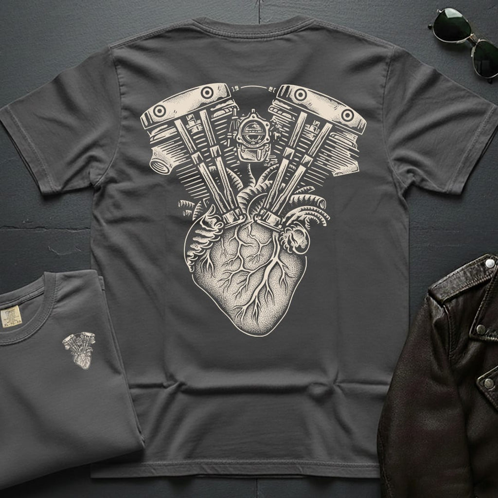 Kickstart My Heart Shovelhead 2-Sided T-Shirt