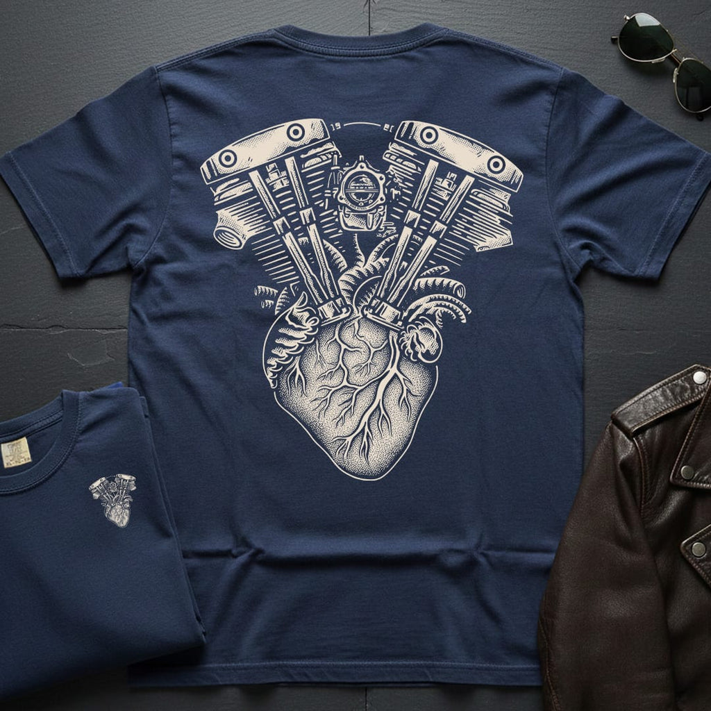 Kickstart My Heart Shovelhead 2-Sided T-Shirt