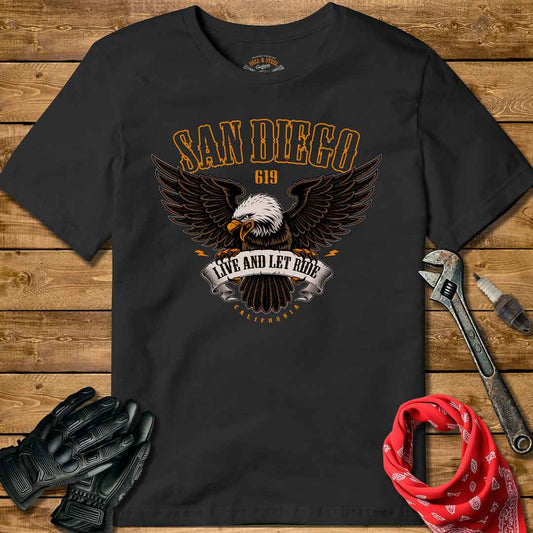 San Diego Eagle Motorcycle T-shirt