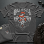 Hell And Steel Iron Works 2-Sided T-Shirt