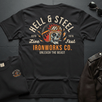 Hell & Steel Ironworks Co 2-Sided T-Shirt
