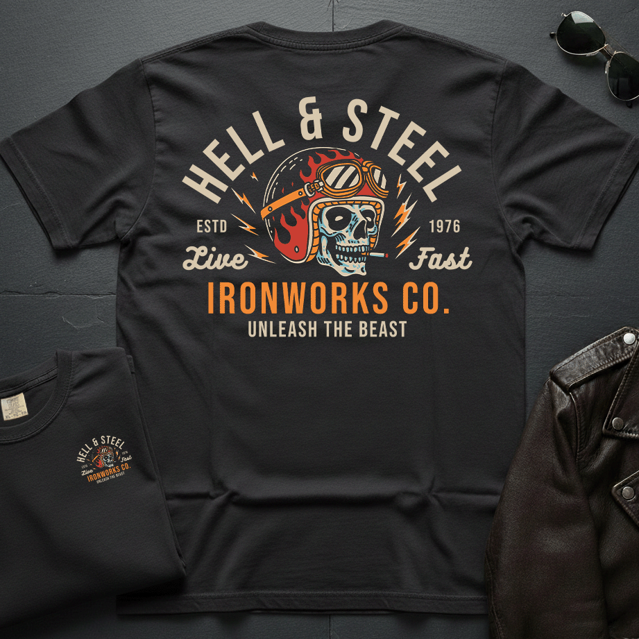 Hell & Steel Ironworks Co 2-Sided T-Shirt