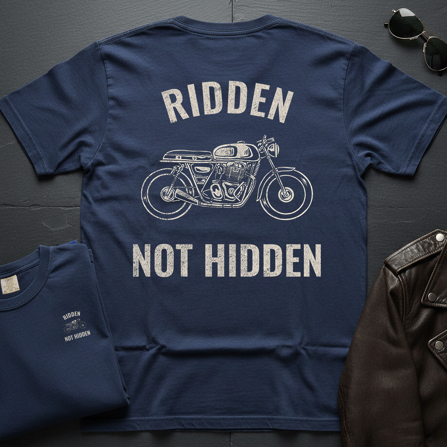 Ridden Not Hidden Distressed 2-Sided T-Shirt