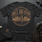 Hell And Steel Custom Parts Distressed 2-Sided T-Shirt