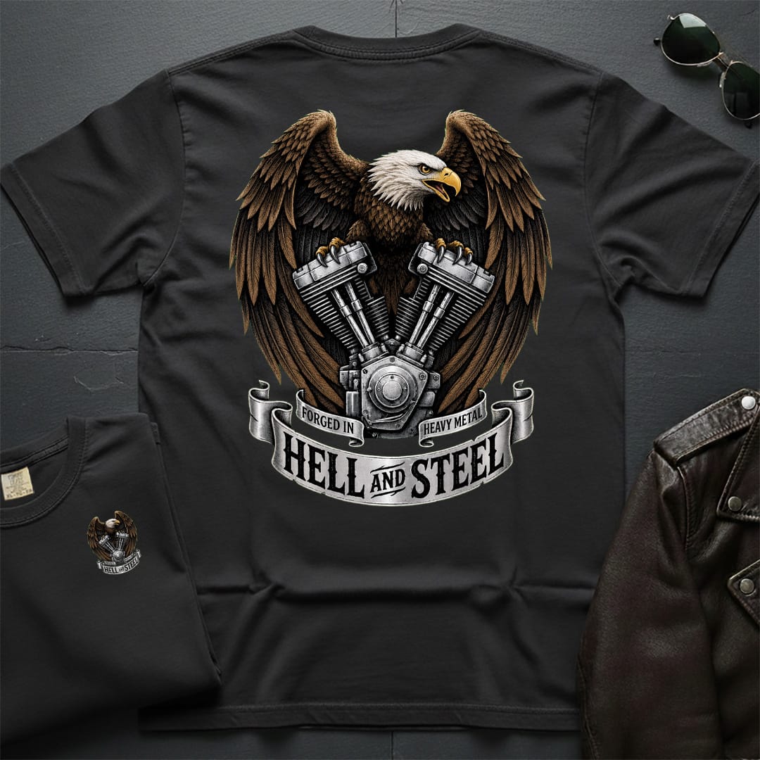 Hell and Steel Eagle 2-Sided T-Shirt