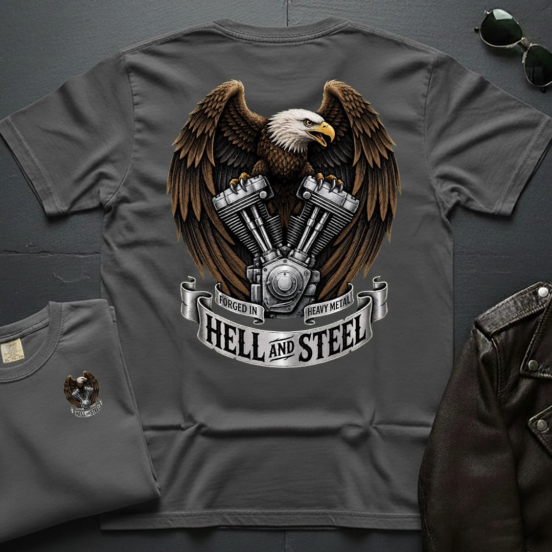 Hell and Steel Eagle 2-Sided T-Shirt