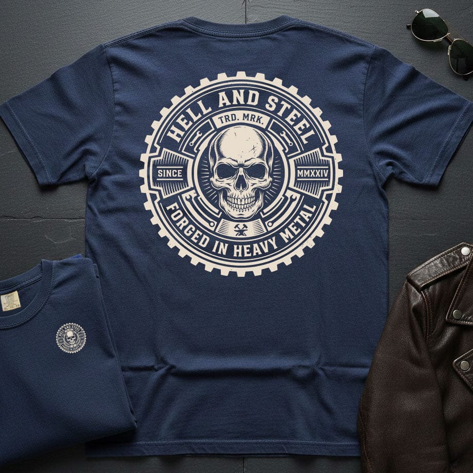Hell and Steel Cog Badge 2-Sided T-Shirt