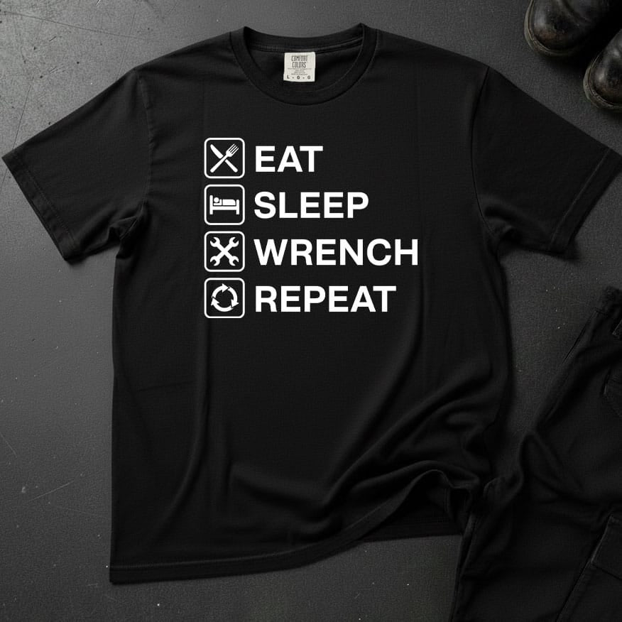 Eat Sleep Wrench Repeat T-shirt