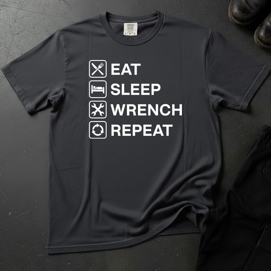 Eat Sleep Wrench Repeat T-shirt