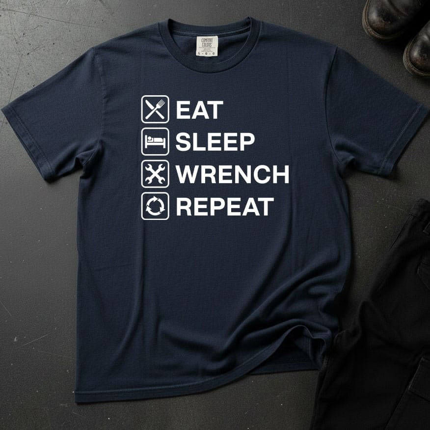 Eat Sleep Wrench Repeat T-shirt