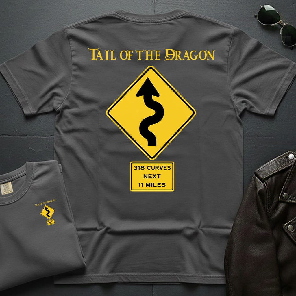 Tail of the Dragon Road Sign 2-Sided T-Shirt