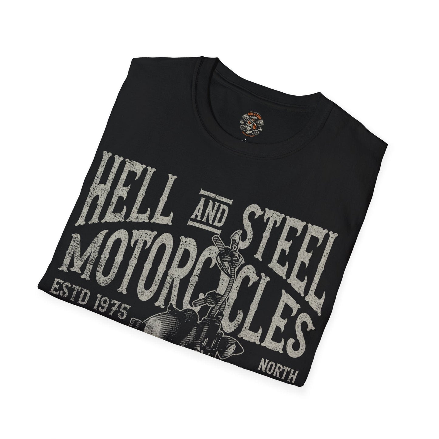Custom Garage Motorcycle Distressed Logo T-shirt