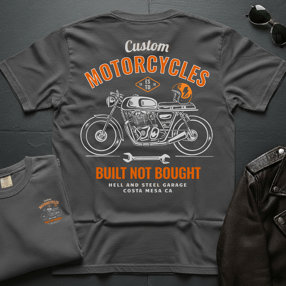 Custom Motorcycles 2-Sided T-Shirt