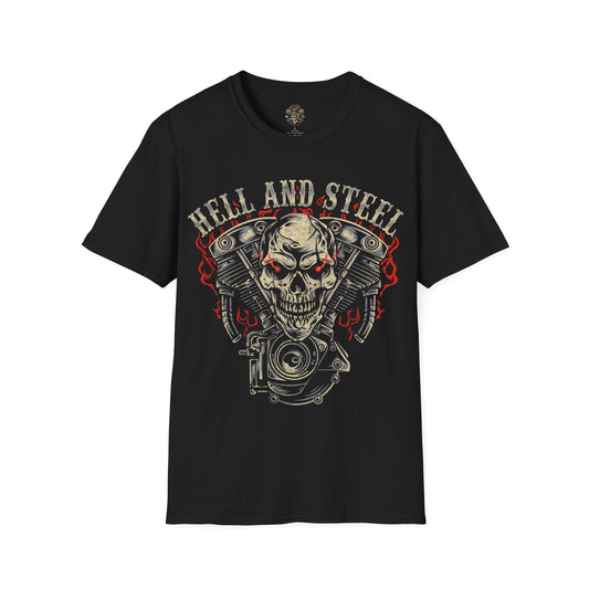 Skull Engine With Flames T-shirt