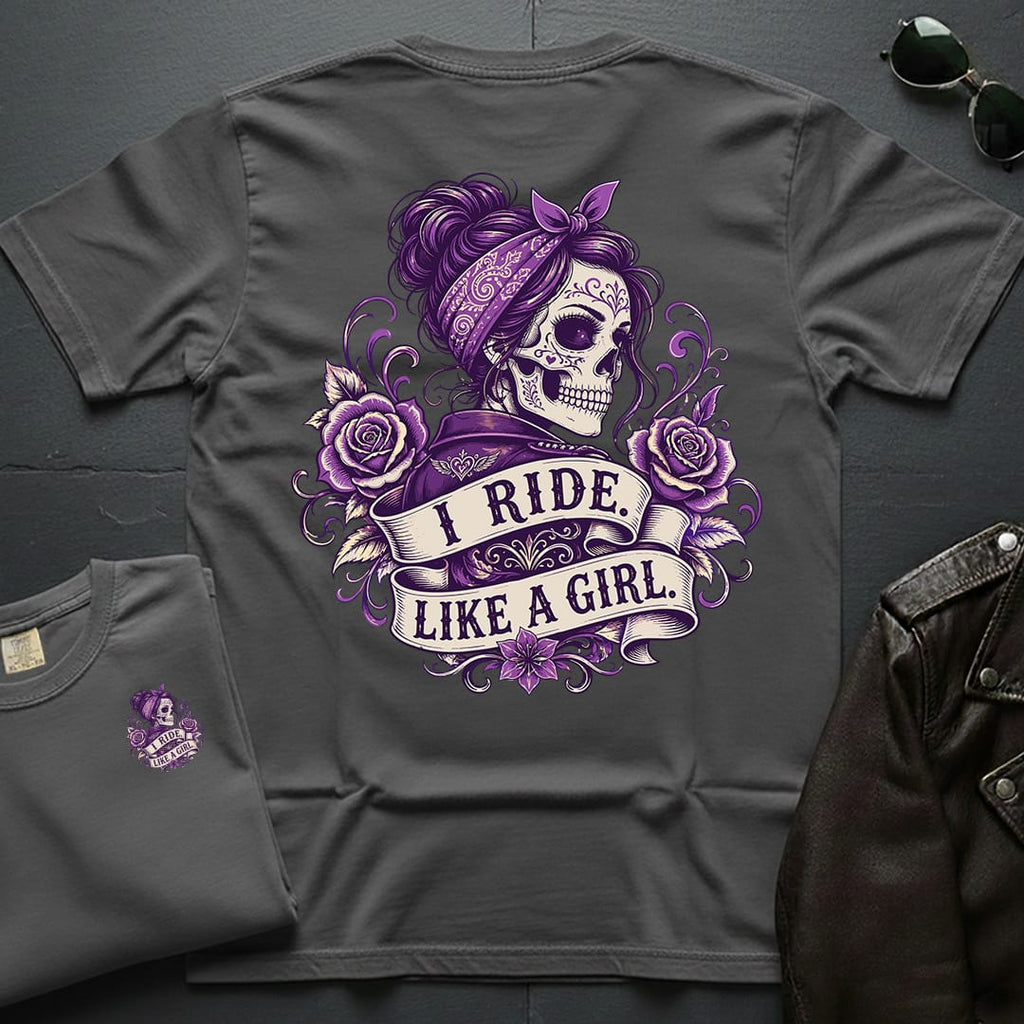 I Ride Like A Girl 2-Sided T-Shirt