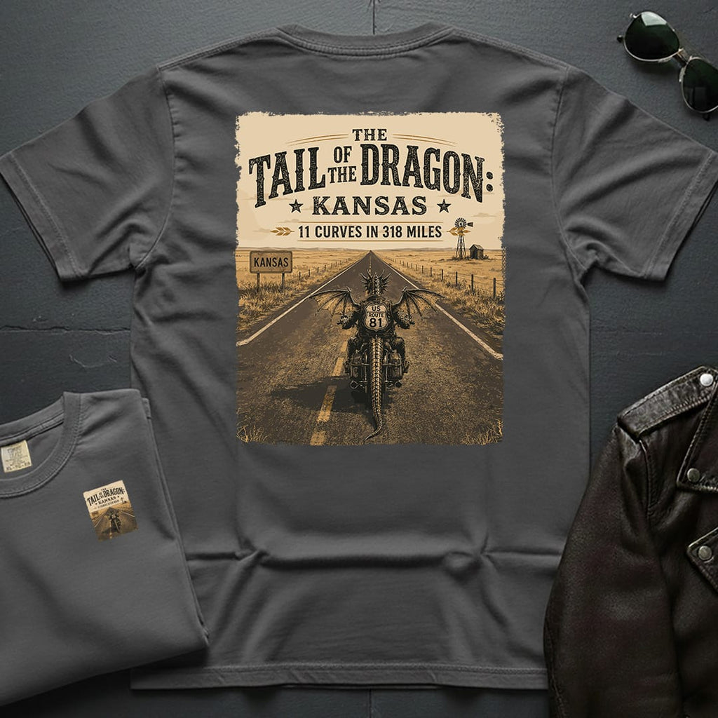 Kansas Tail Of The Dragon Parody 2-Sided T-Shirt