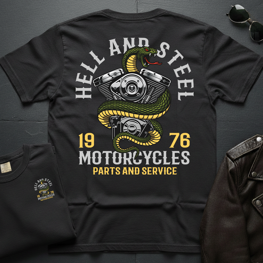 Hell And Steel Snake 2-Sided T-Shirt
