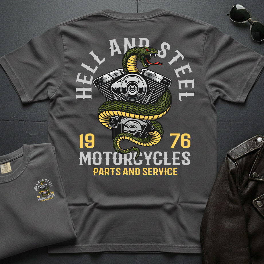 Hell And Steel Snake 2-Sided T-Shirt