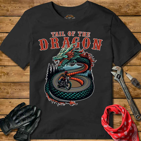Tail Of The Dragon Road Motorcycle T-shirt
