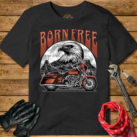 Born Free Bagger Motorcycle T-shirt