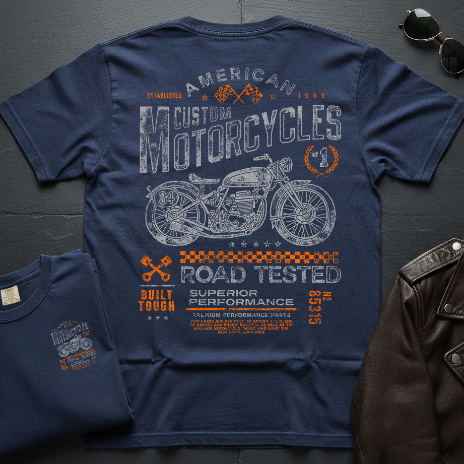 Custom Road Tested Distressed 2-Sided T-Shirt
