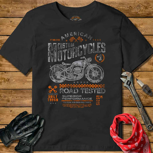Vintage Worn Out Distressed Motorcycle T-shirt