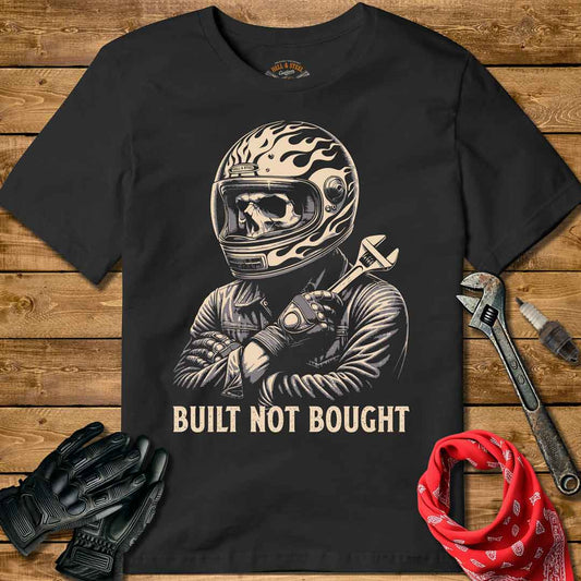 Built Not Bought Motorcycle T-shirt