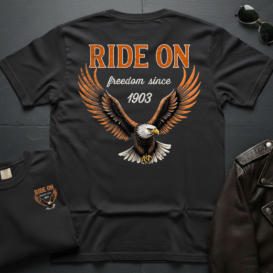Ride On Distressed 2-Sided T-Shirt