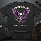 Motorcycles And Mascara 2-Sided T-Shirt