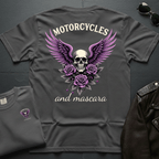 Motorcycles And Mascara 2-Sided T-Shirt