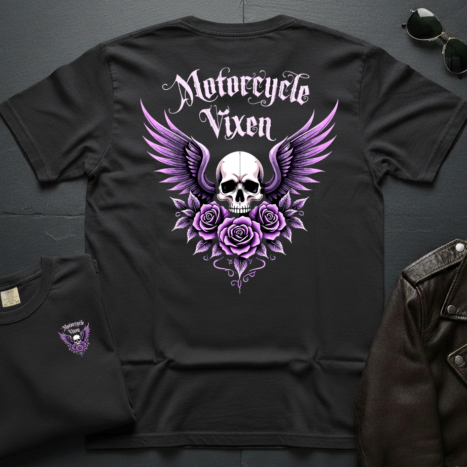 Motorcycle Vixen 2-Sided T-Shirt
