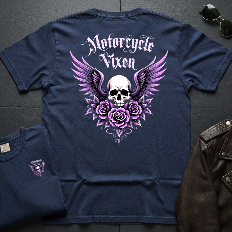Motorcycle Vixen 2-Sided T-Shirt