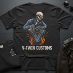 V-Twin Customs Distressed 2-Sided T-Shirt
