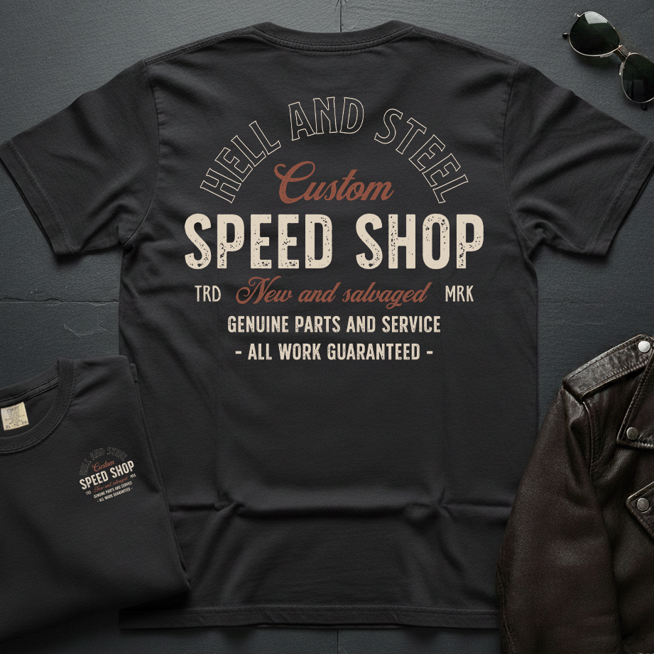 Custom Speed Shop 2-Sided T-Shirt