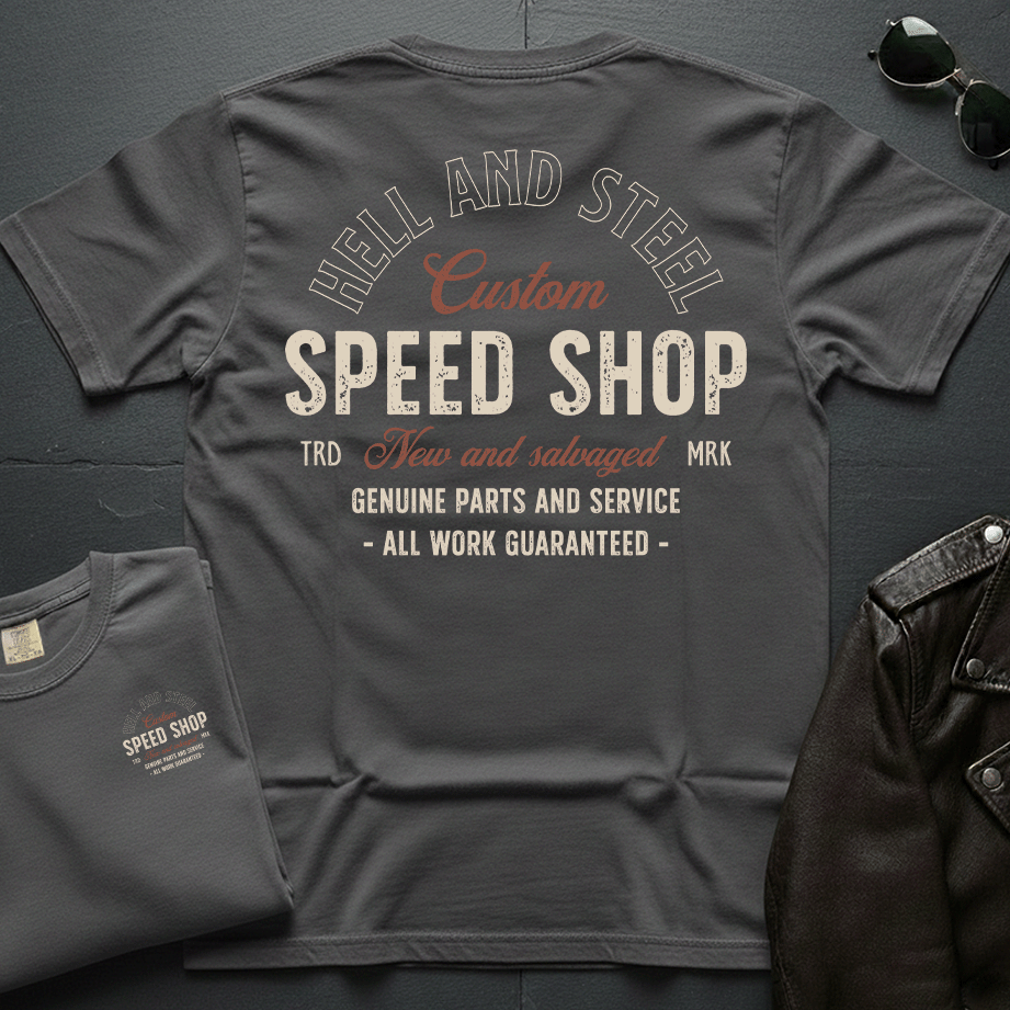 Custom Speed Shop 2-Sided T-Shirt