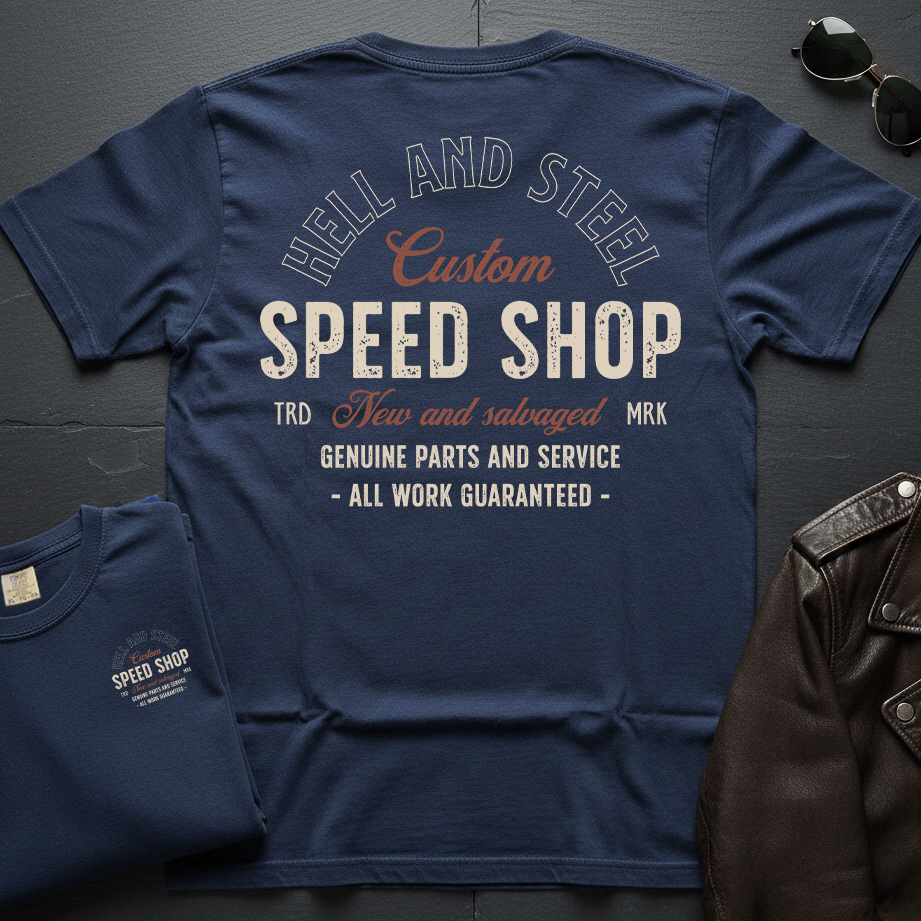 Custom Speed Shop 2-Sided T-Shirt