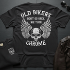 Old Bikers Turn Chrome 2-Sided T-Shirt