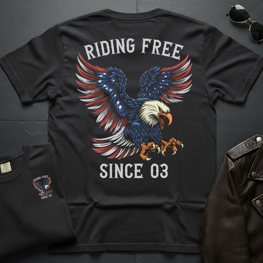 Riding Free Since 03 2-Sided T-Shirt