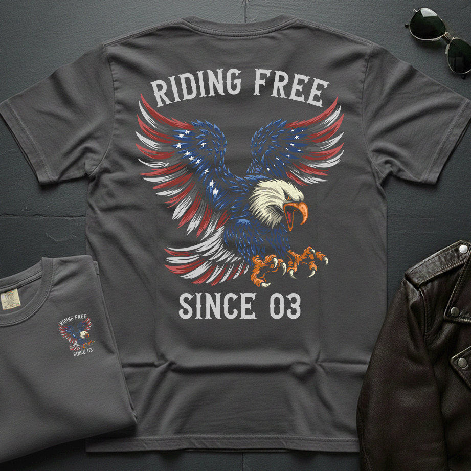 Riding Free Since 03 2-Sided T-Shirt
