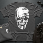 Never Ride Faster Than Your Angel 2-Sided T-Shirt