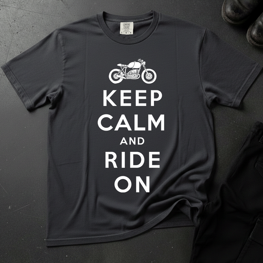 Keep Calm And Ride On - Front Print T-shirt